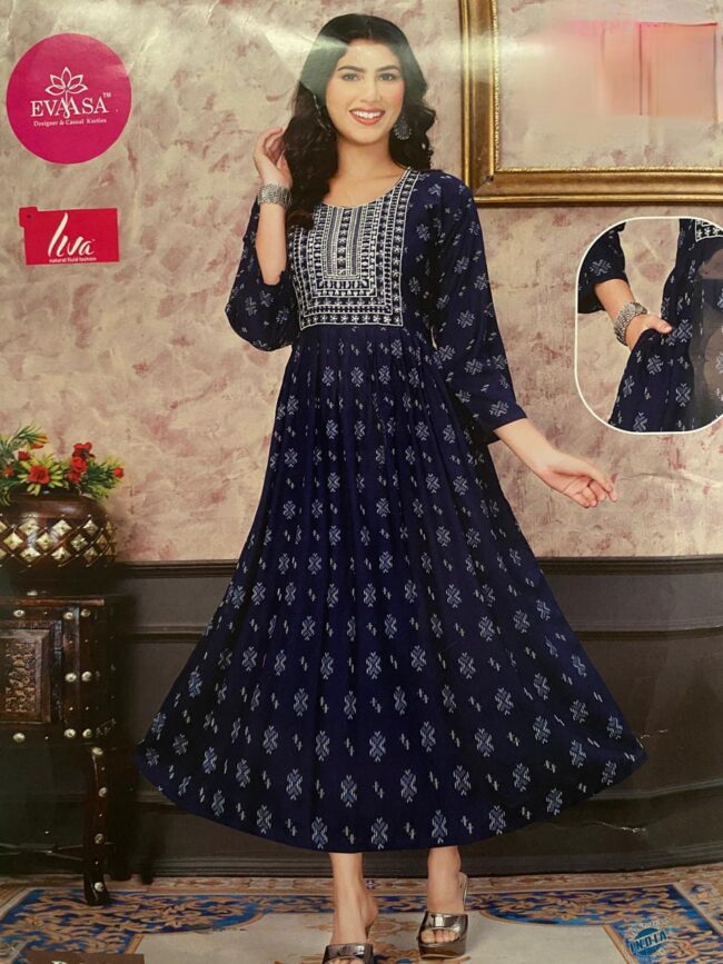 Women’s Printed Cotton Anarkali Kurta
