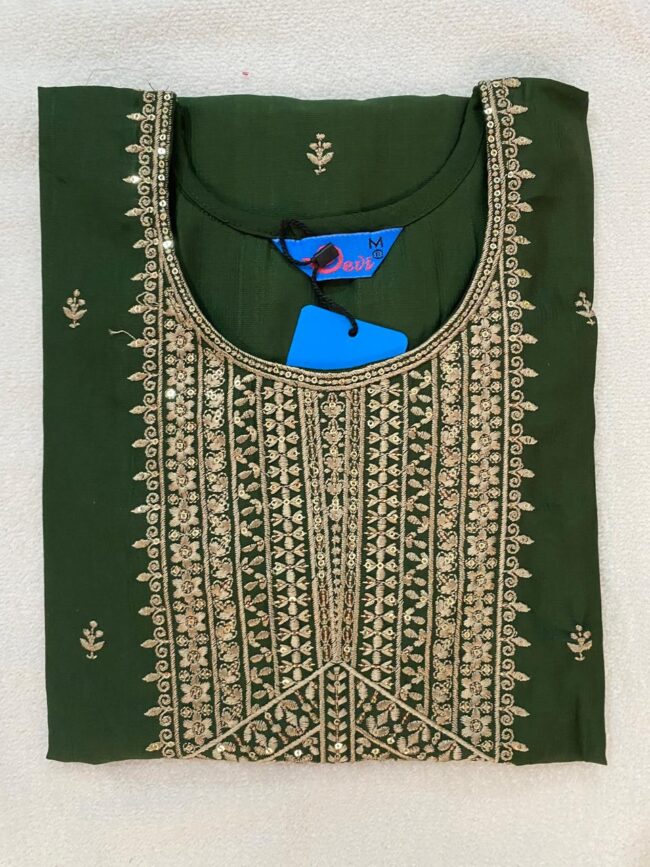 Women's Cotton Straight Kurta With Pant Dupatta - Image 4